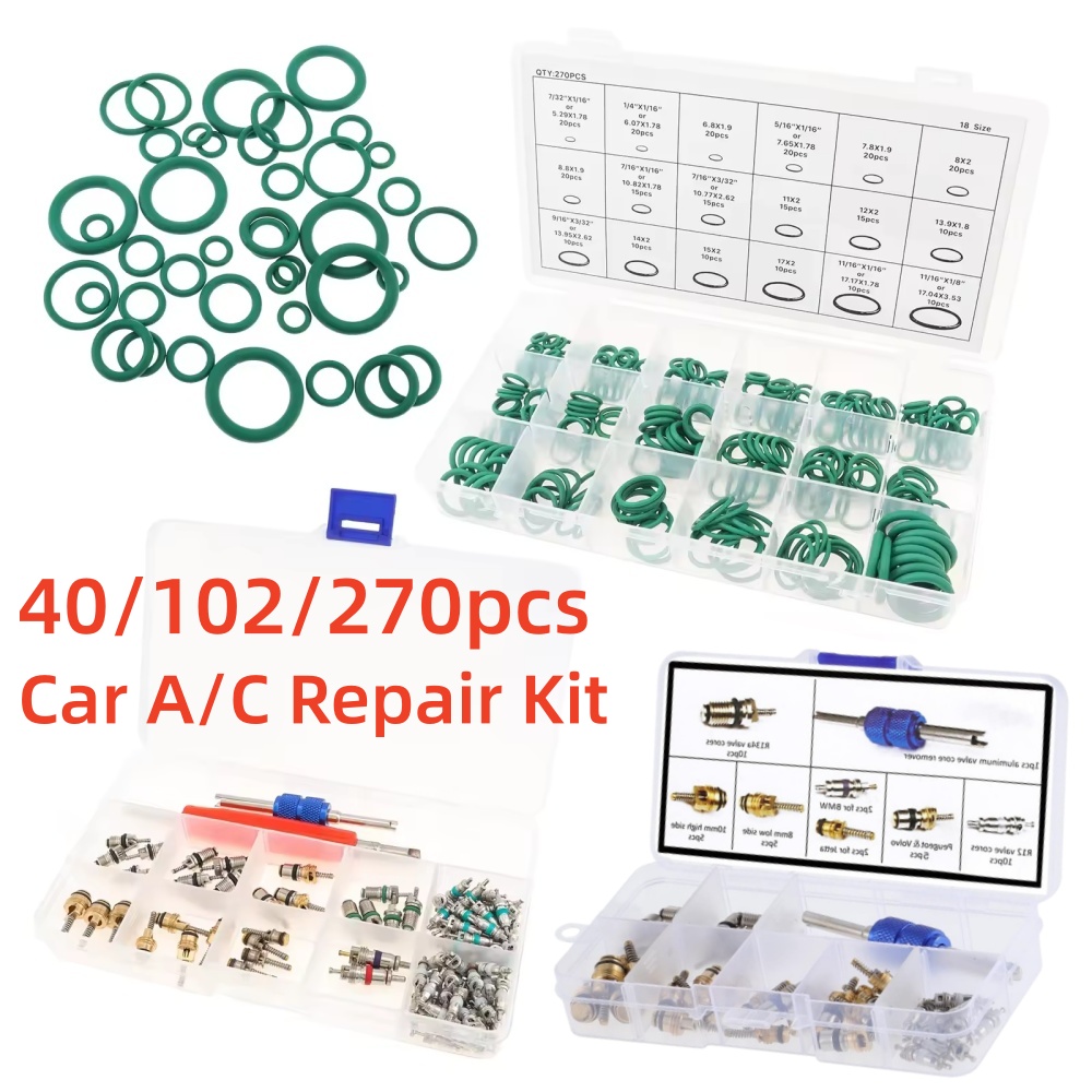 Valve Spring Compressor - 40/102pcs Car A/C Repair Kit R12
