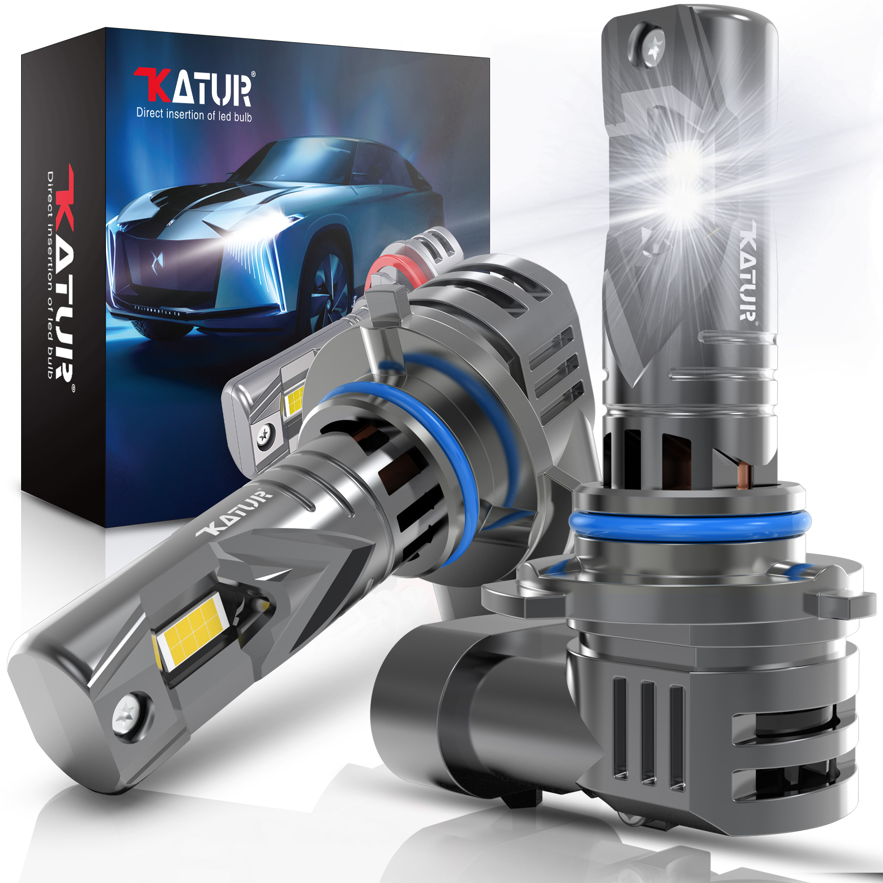 Headlight Aiming Tool - 2x 9012 HIR2 LED Headlight Bulb