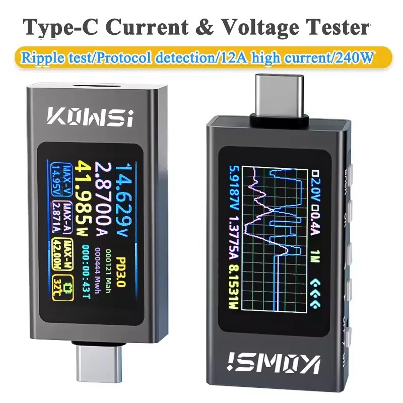 Battery Load Tester - KWS-X1 Type-C Current and Voltage Monitor