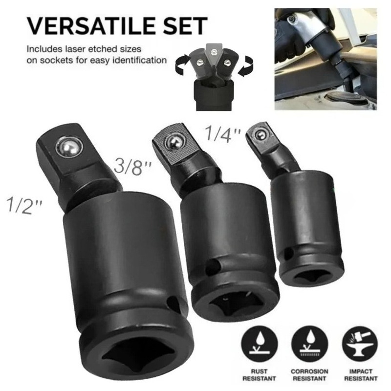 1/3PCS 360 Degree Swivel Knuck - Pneumatic Impact Wrench のレビューと価格