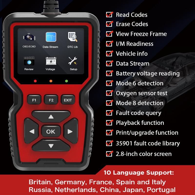 V519 OBDII Code Reader Car Dia - Car Diagnostic Tool のレビューと価格
