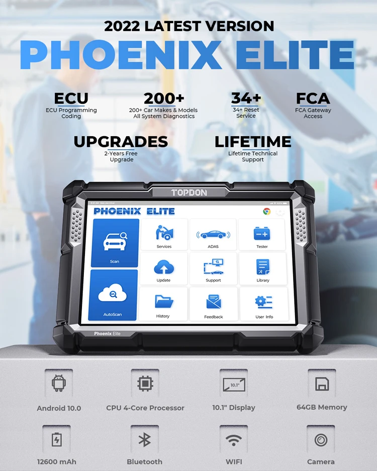 TOPDON PHOENIX ELITE Car Ecu U - Car Diagnostic Tool のレビューと価格