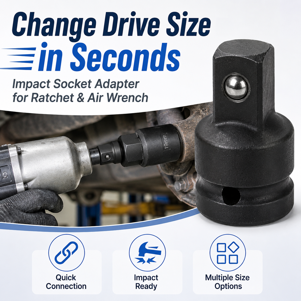 Socket Adapter Reducer Set 1/2 - Pneumatic Impact Wrench のレビューと価格