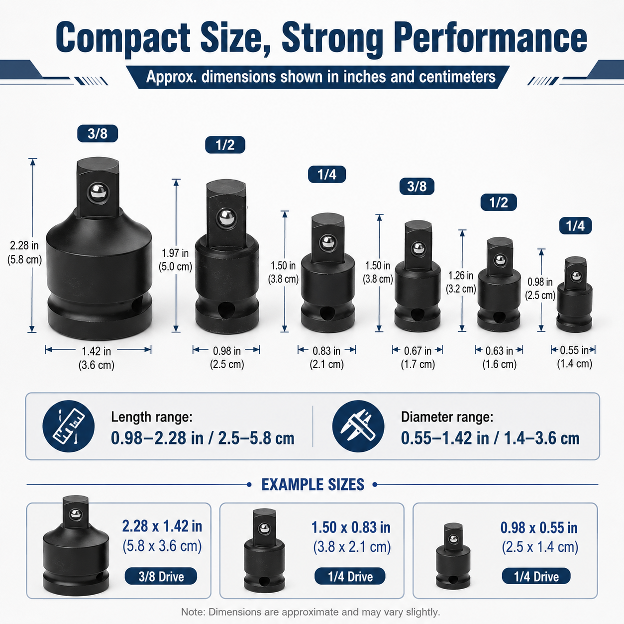 Socket Adapter Reducer Set 1/2 - Pneumatic Impact Wrench のレビューと価格
