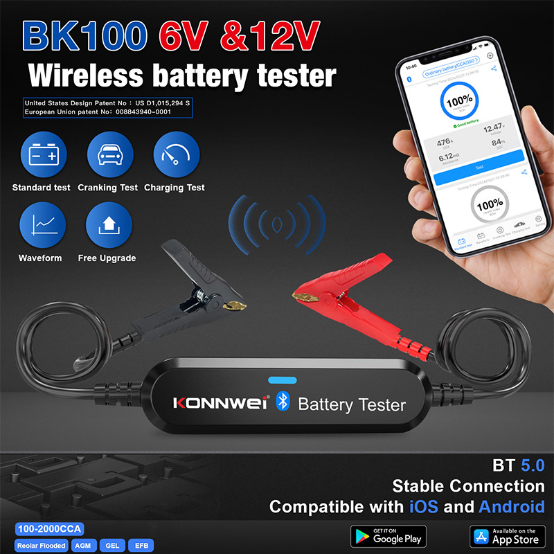 KONNWEI BK200 BK100 6V-12V-24V - Battery Load Tester のレビューと価格