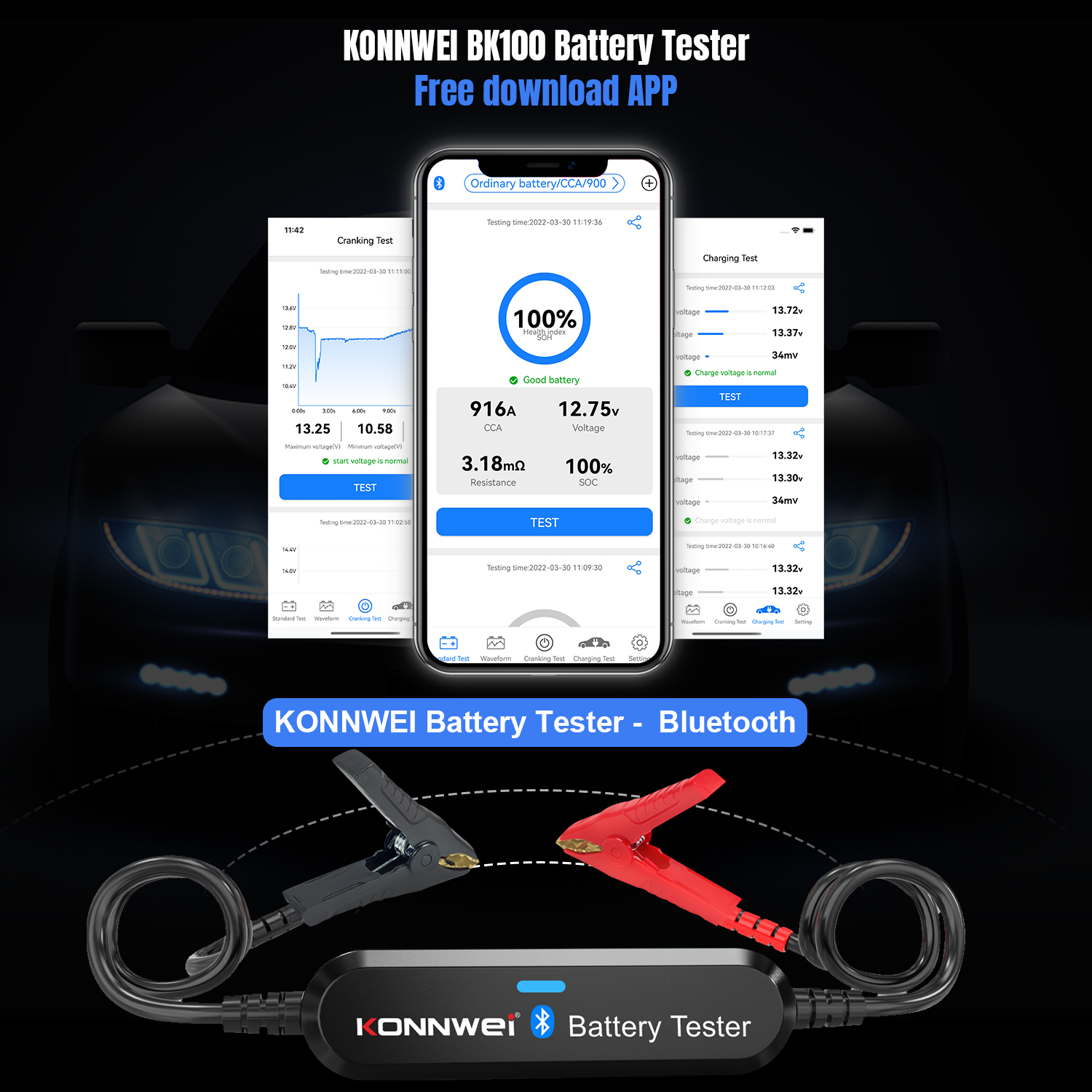 KONNWEI BK200 BK100 6V-12V-24V - Battery Load Tester のレビューと価格