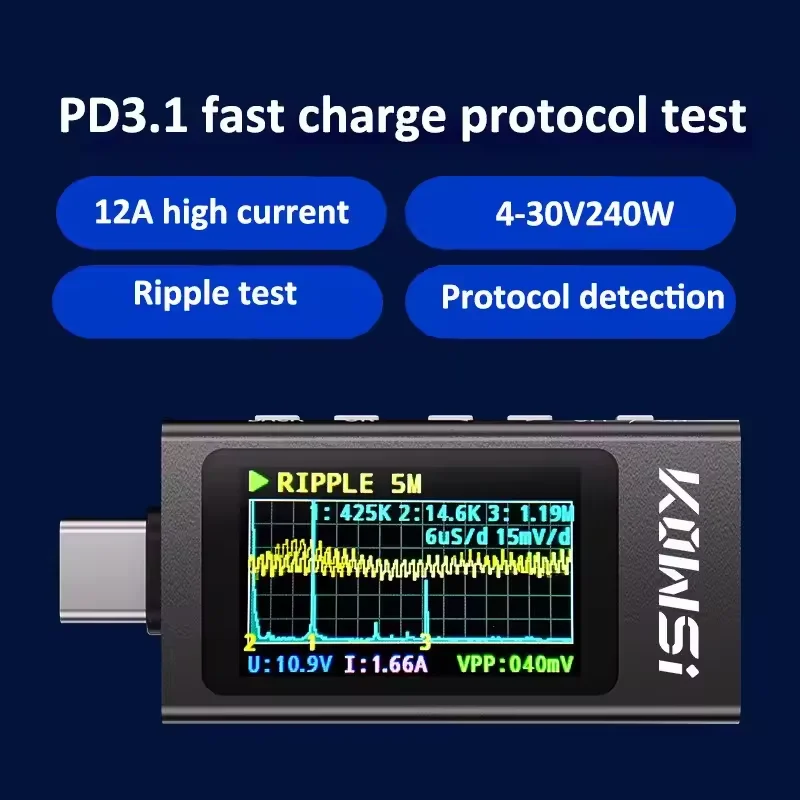 KWS-X1 Type-C Current and Volt - Battery Load Tester のレビューと価格