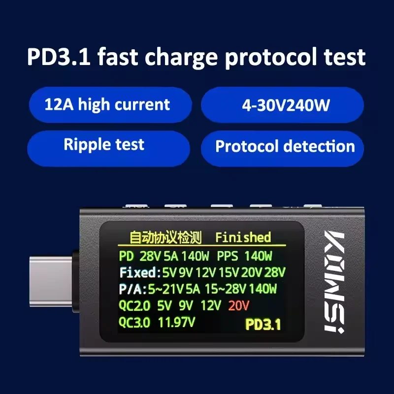 KWS-X1 Type-C Current and Volt - Battery Load Tester のレビューと価格