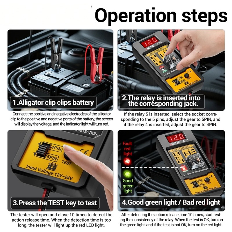 12V 24V Automotive Relay Teste - Battery Load Tester のレビューと価格