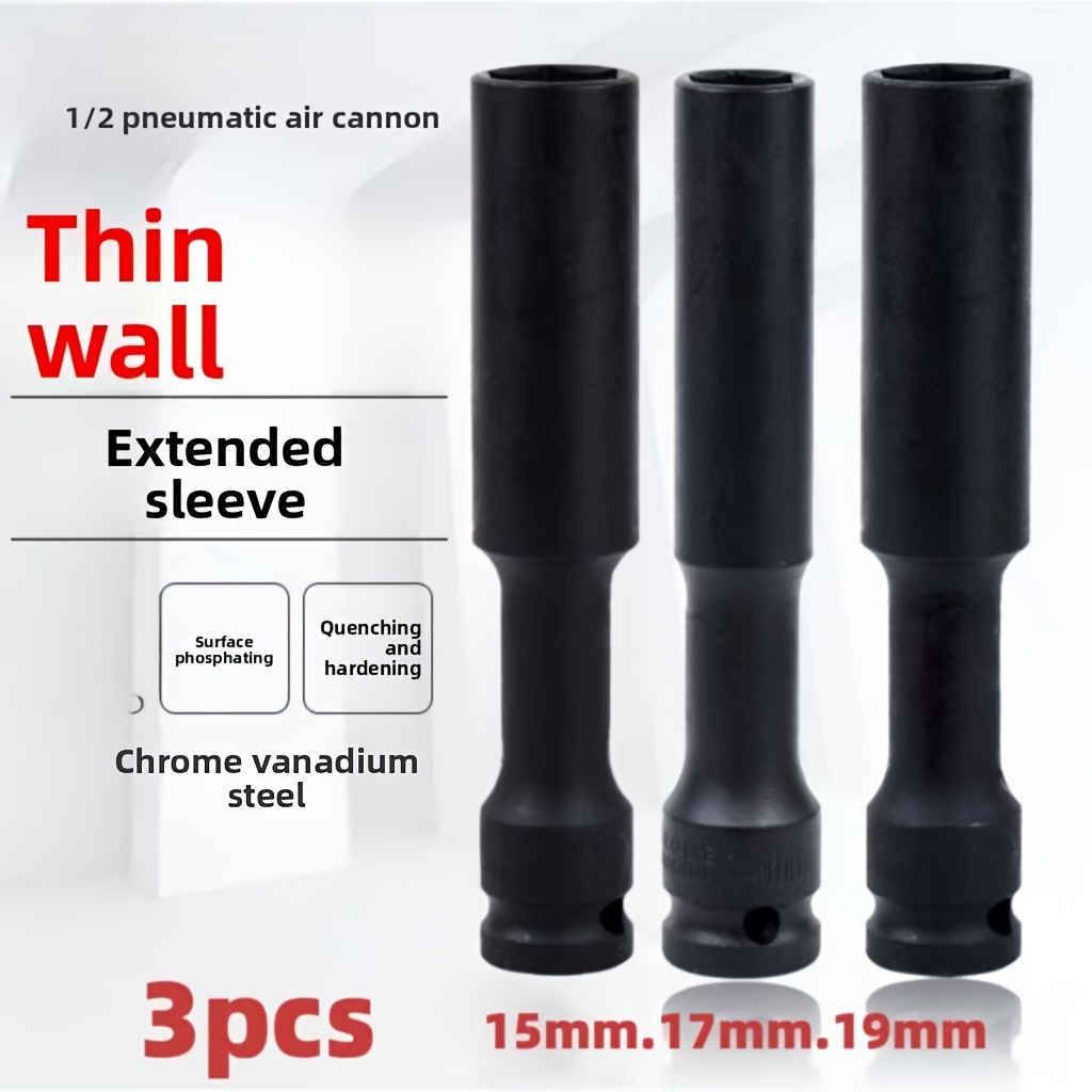 1/3pcs 1/2 inch extended thin- - Pneumatic Impact Wrench のレビューと価格