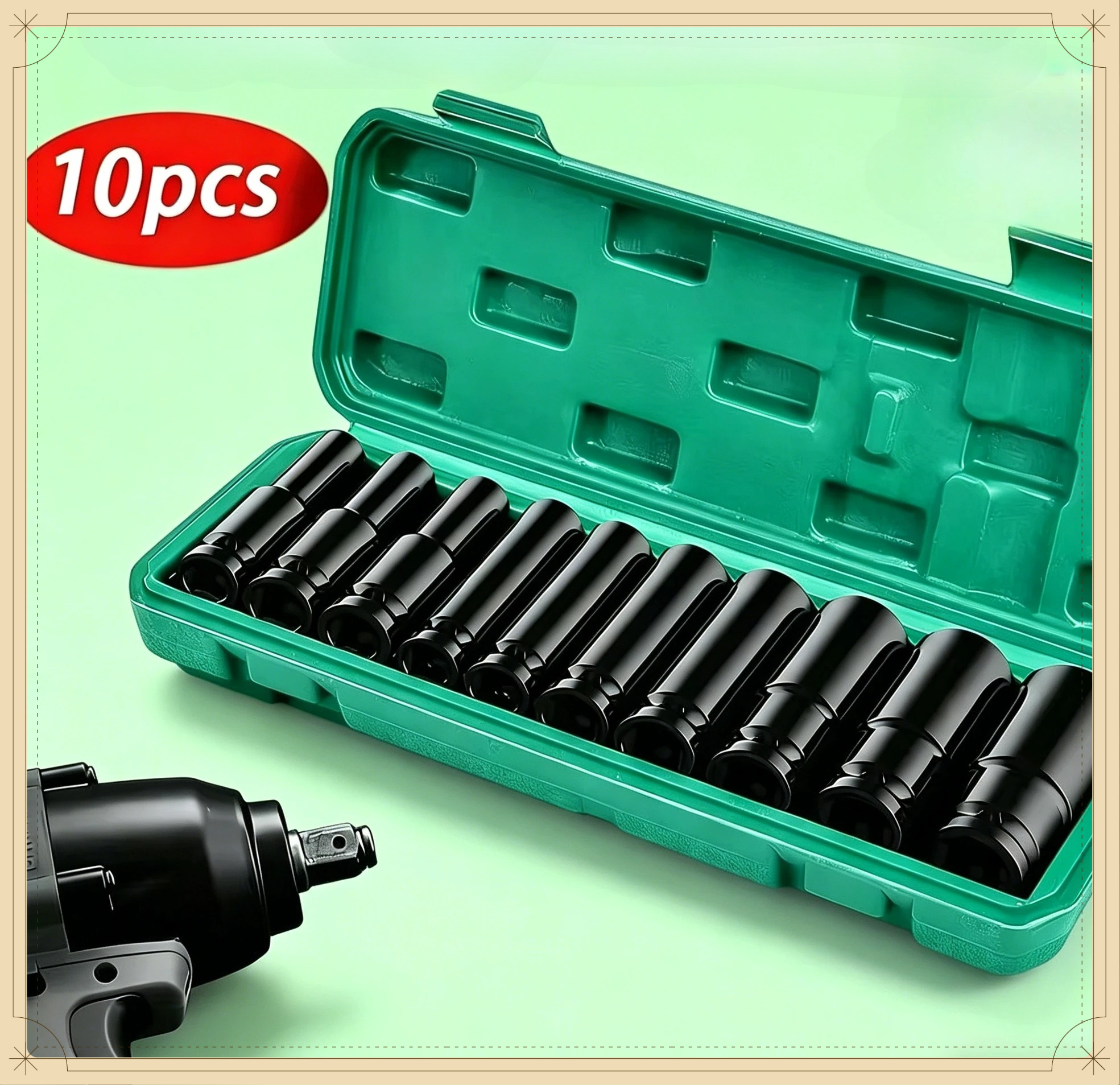 10PCS Metric Impact Socket Wre - Pneumatic Impact Wrench のレビューと価格