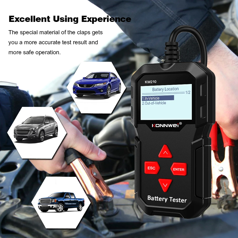 KONNWEI KW210 Automatic Smart  - Battery Load Tester のレビューと価格