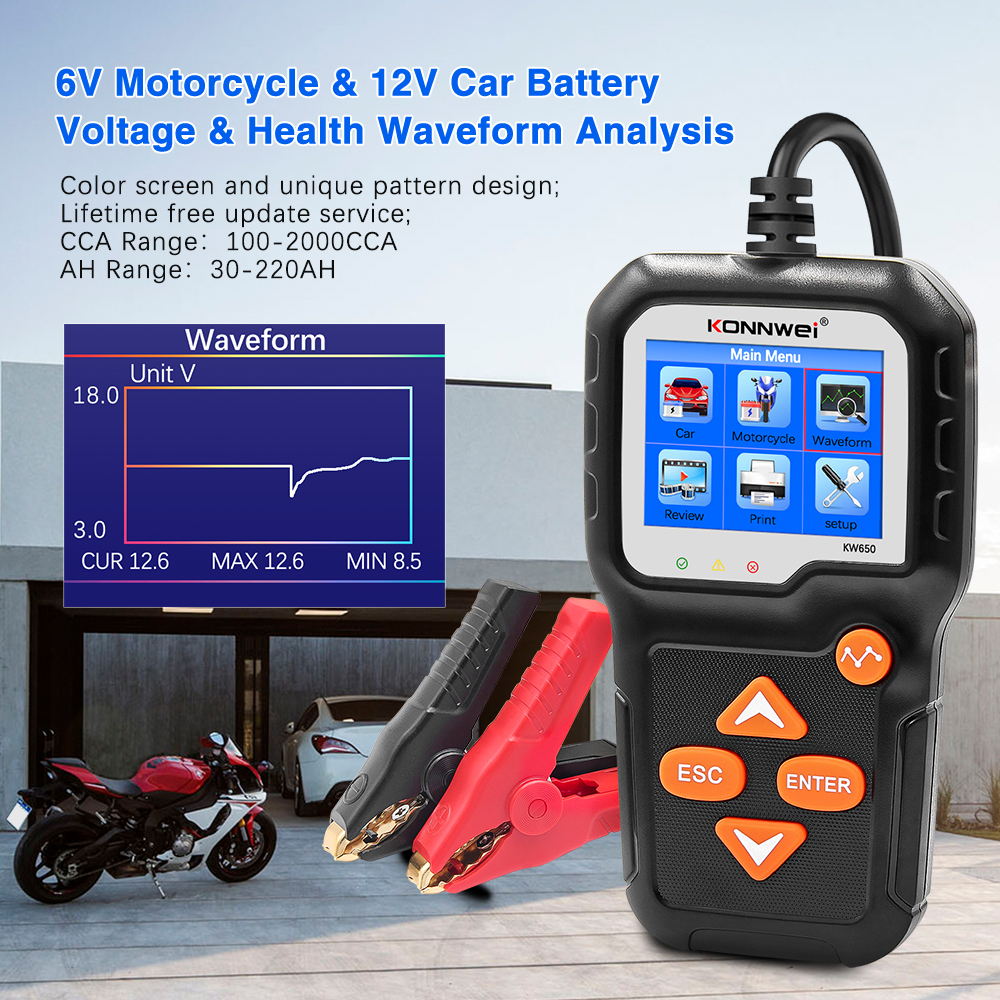 KONNWEI KW650 Car Battery Test - Battery Load Tester のレビューと価格