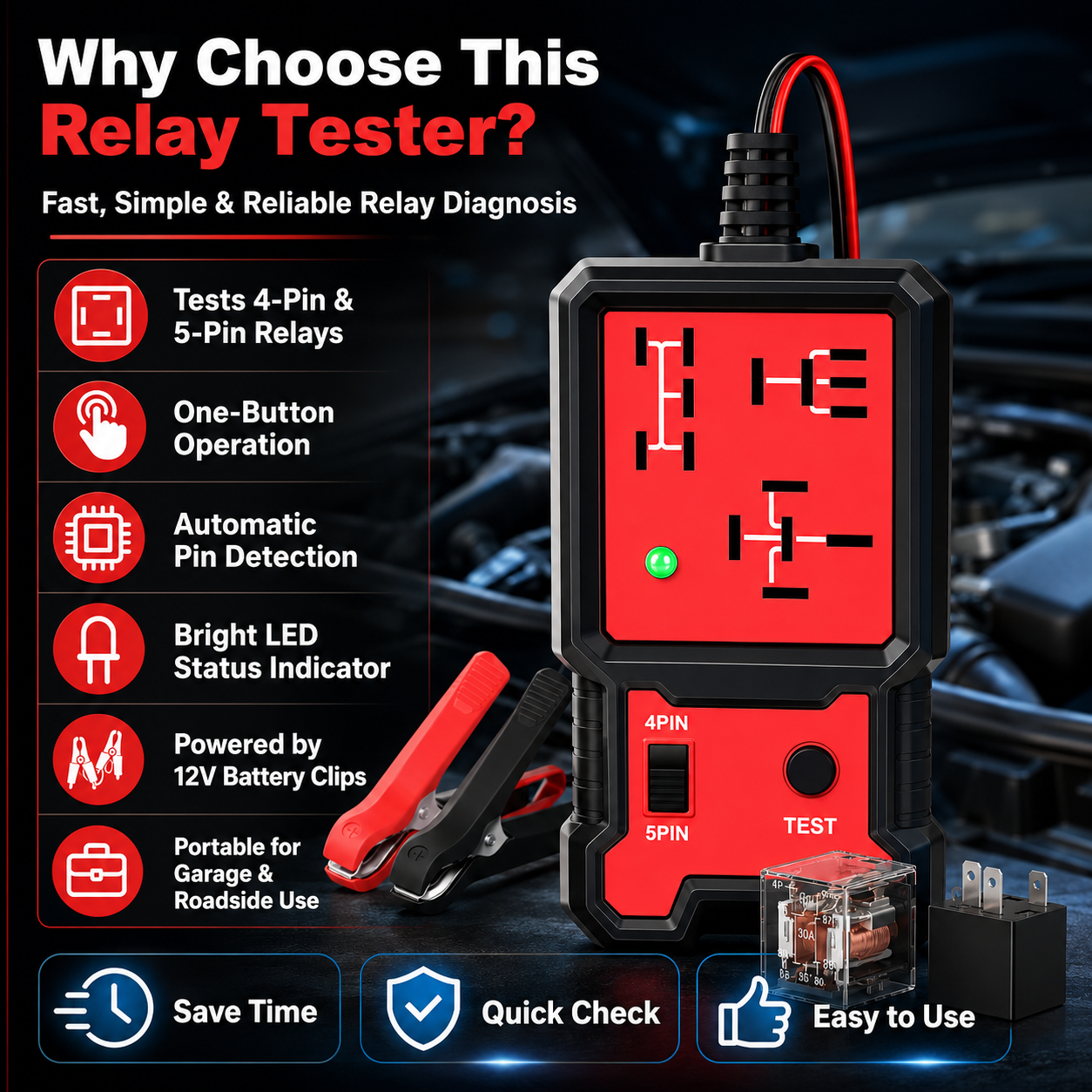 Led Indicator Light Car Batter - Battery Load Tester のレビューと価格