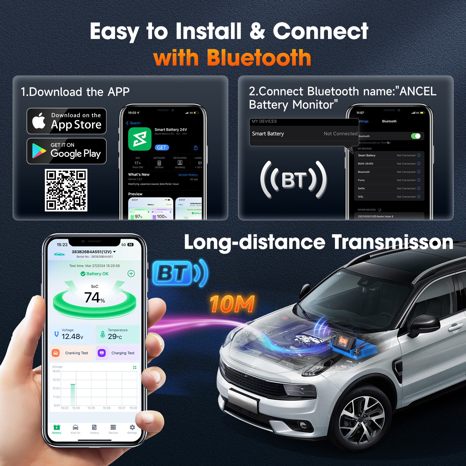 ANCEL BM300 Pro Battery  Teste - Battery Load Tester のレビューと価格